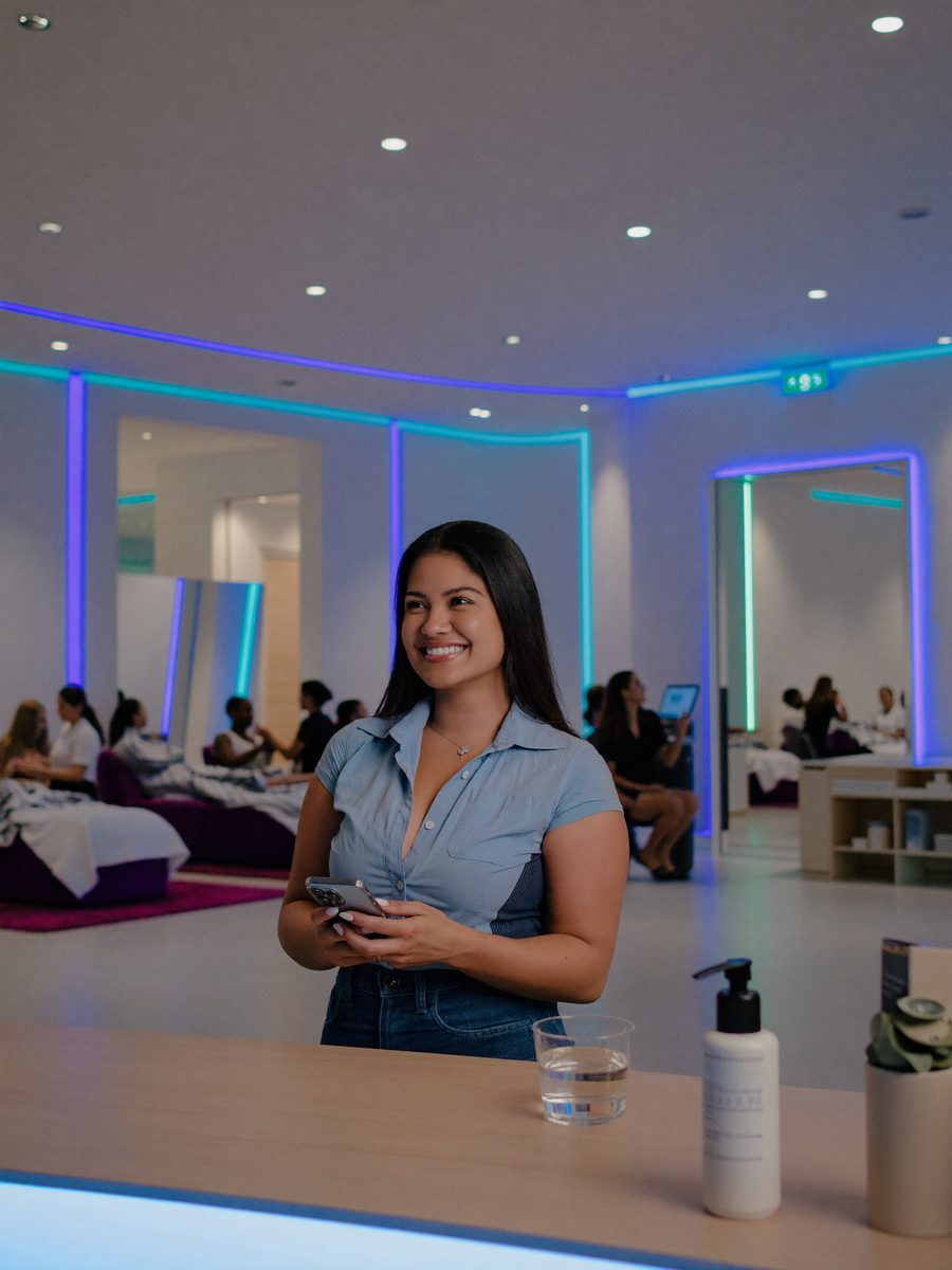 Salón de belleza usando UltraSoft